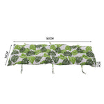 Outdoor Bench Cushion Tropical Leaf Print, Thick Padded Seat Pad With Ties For Garden Furniture | Small