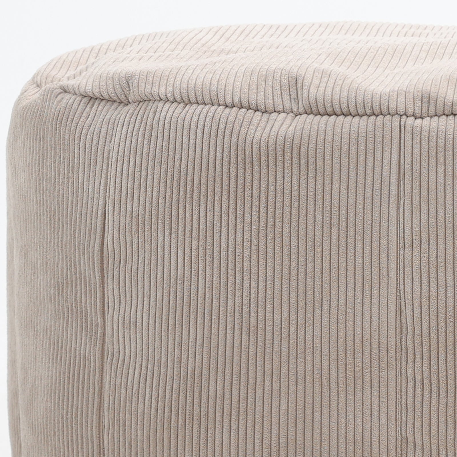 Remi Fine Cord Bean Bag Pouffe | Beige