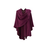 Elegant Cross Front Shawl Wrap | Wine