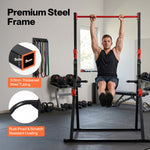 Centra Pull Up Bar,pull Up Station,dip Bars Free Standing,220kg,black Red