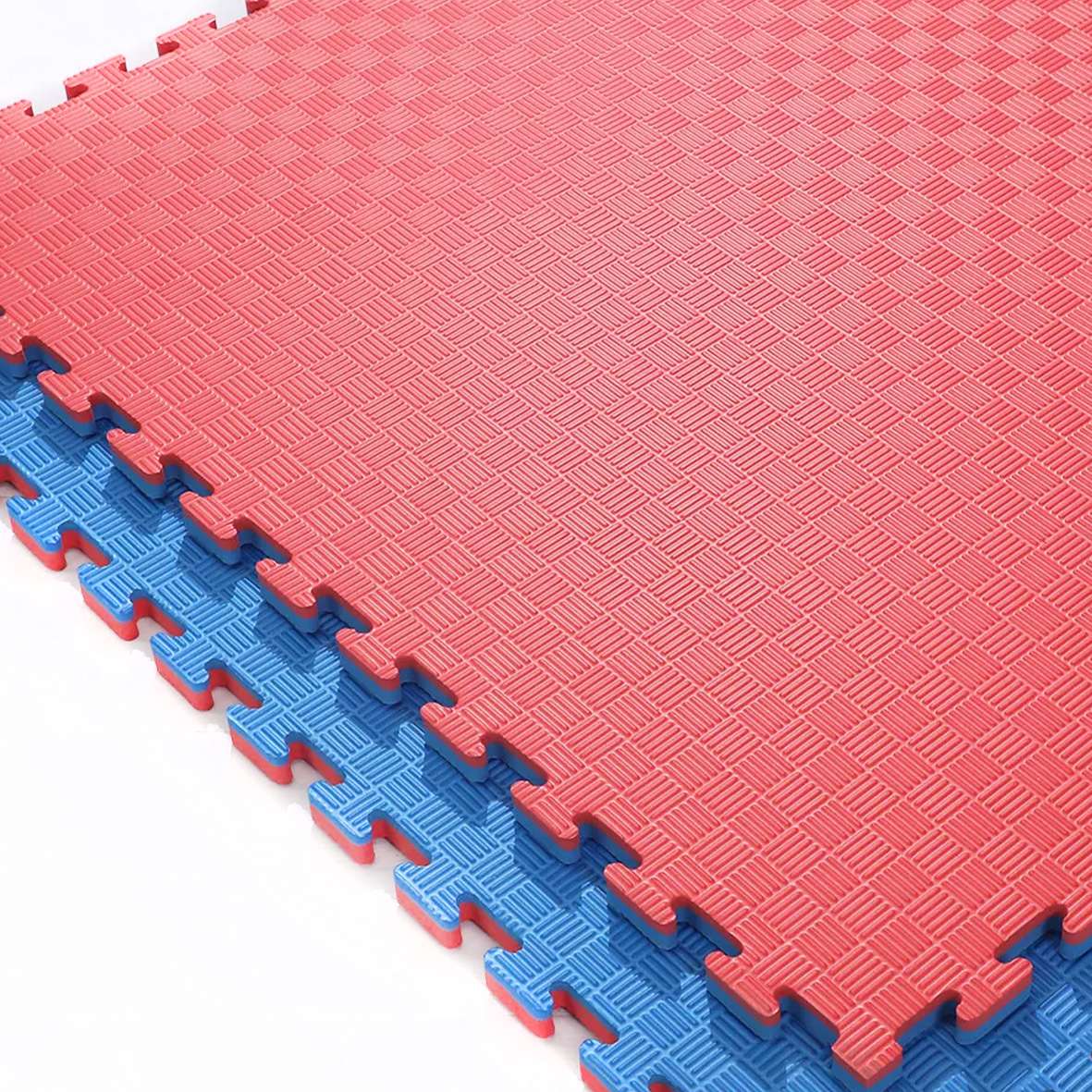 40mm Premium Reversible Eva Tatami Foam Mats  | Set-of-4 | Red & Blue