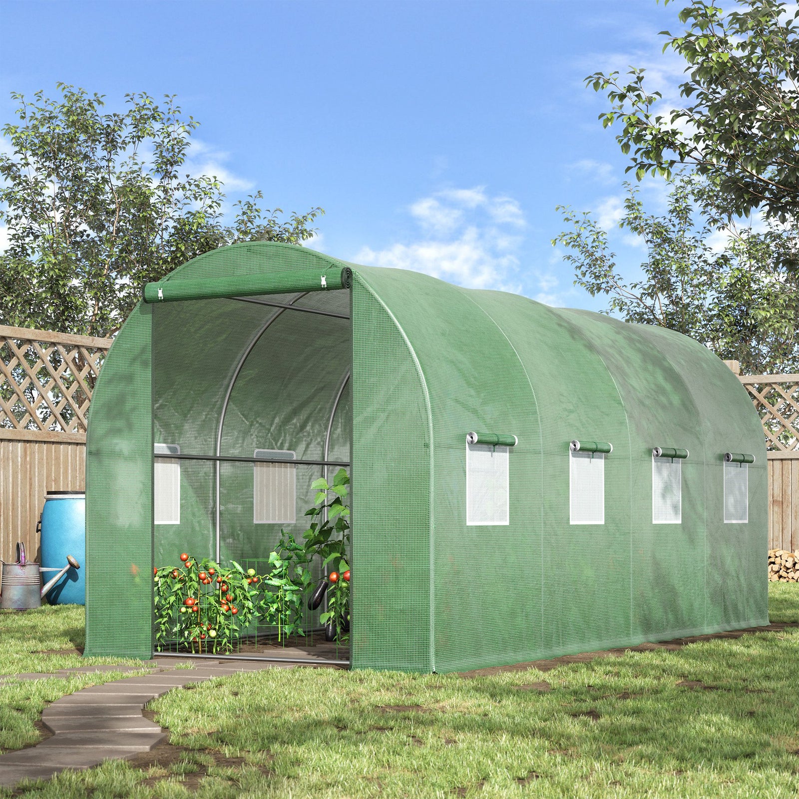Walk-in  Polytunnel Greenhouse 4x2m