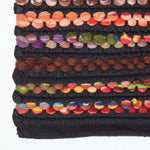 Handwoven Multi Coloured Recycled Chindi Folk Rug | 120cm x 180cm | Multi Colour