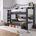 Olly Storage Bunk Bed Without Drawer | Single | Grey