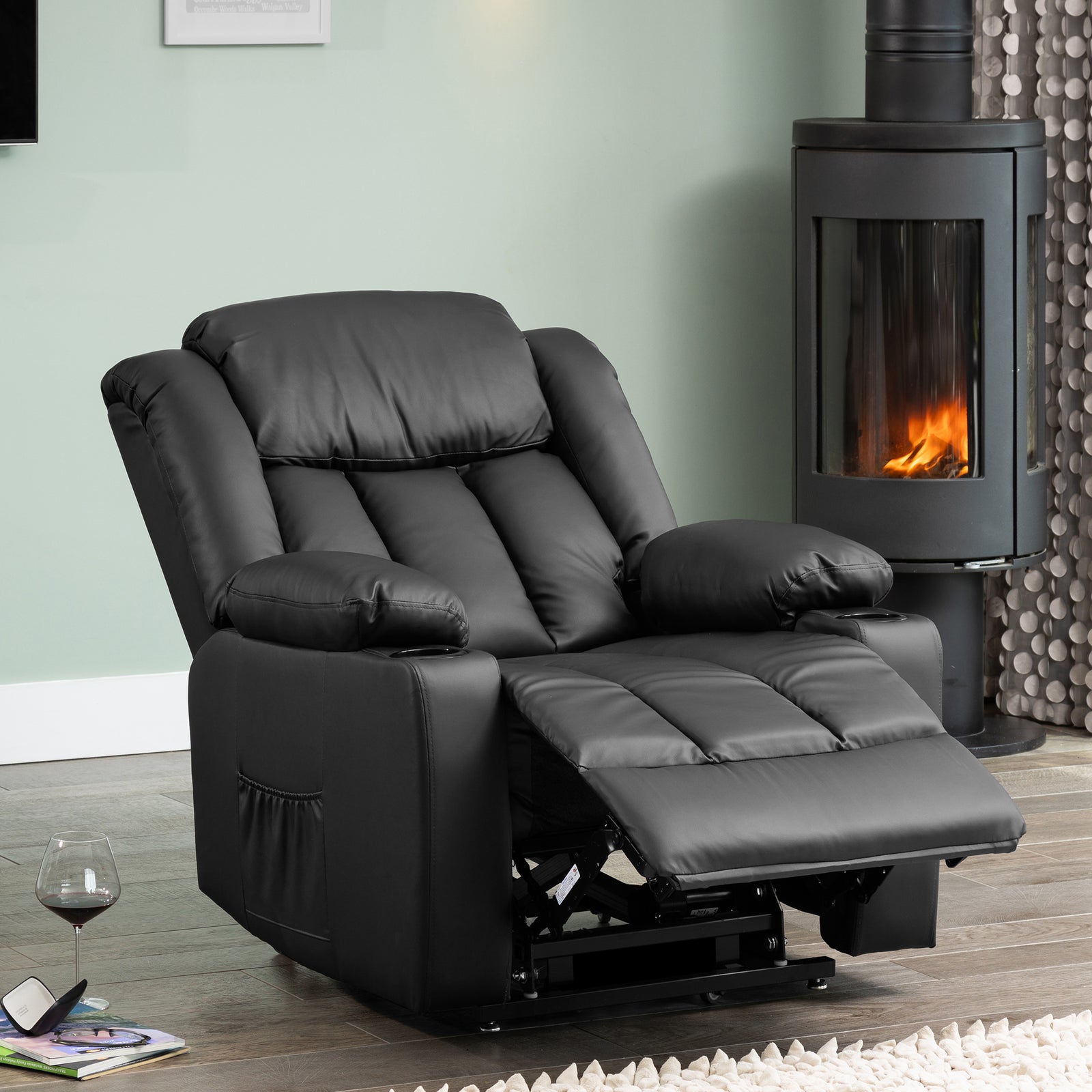 Sheridan Dual Motor Electric Riser Recliner With Massage And Heat | Brown