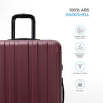 Set Of 3 Hard Shell Suitcases Overhead Carry On Cabin Bag & Check In 20kg+ Medium And Large Bag. | Set of 3 | Burgundy