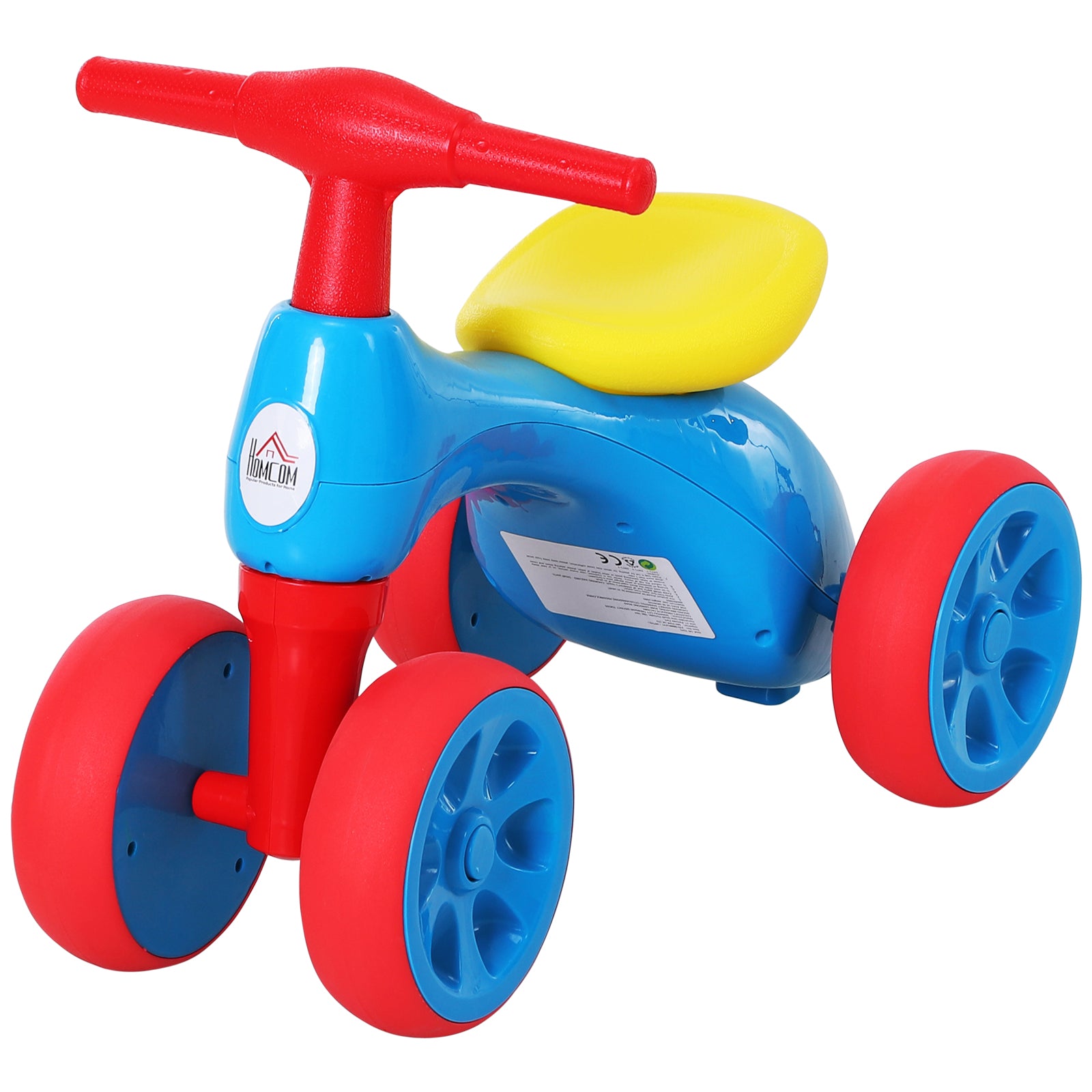 Baby Balance Bike W/rubber Wheels, Storage Bin | Blue