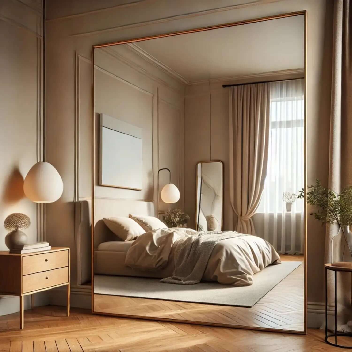 Takara - Metal Rectangle Mirror | 200cm x 120cm | Gold