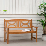 2-seater Wooden Garden Bench Outdoor Patio Loveseat
