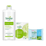 Simple Micellar Water Sheet Mask & Biodegradable Wipes Bundle