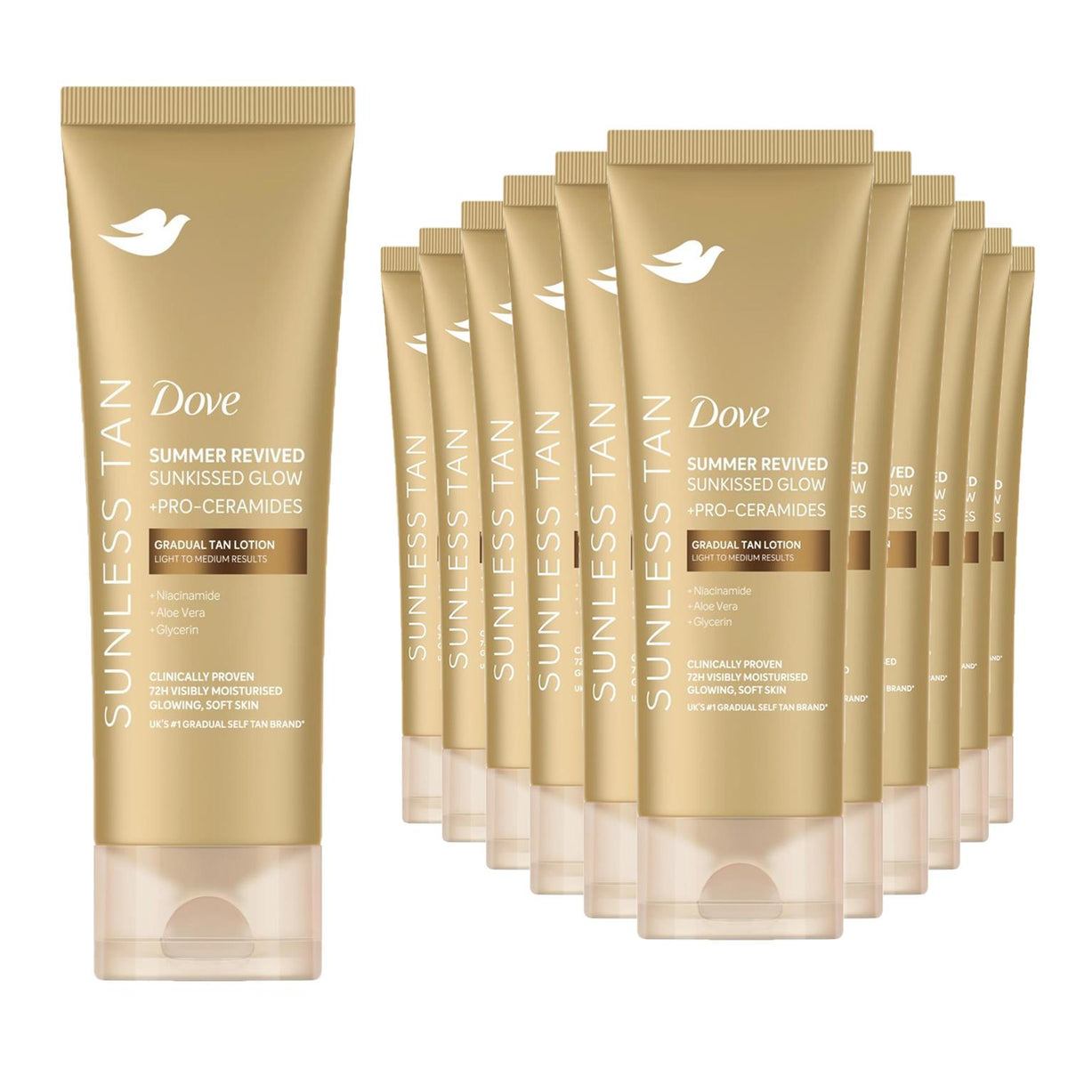 Summer Revived Tanning Lotion, Light To Medium Sunkissed Glow | Set of 12