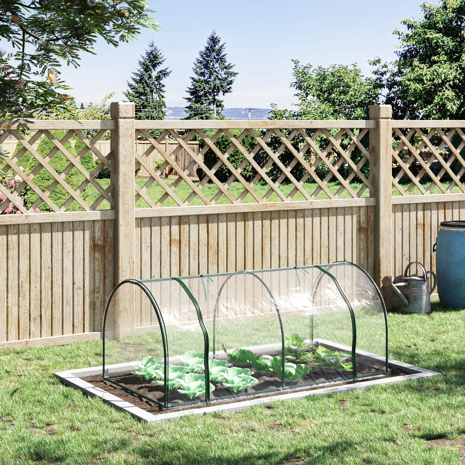 Green Tunnel Greenhouse 200x100x80cm | Silver