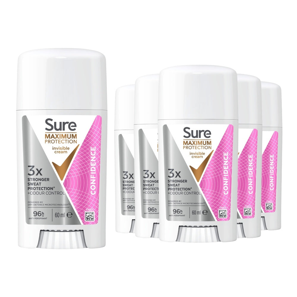 Women Maximum Protection Anti-perspirant Cream, Confidence, 60ml | Set-of-6