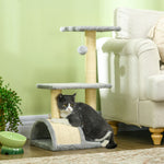 72cm Cat Tree Climbing Tower With Sisal Scratching Post | Gray