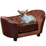 Dog Sofa Chair W/ Legs Cushion For Xs Dog Cat 68.5x40.5x40.5 Cm, Brown