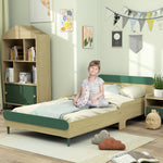 Aiyaplay Toddler Bed, Kids Bed W/ Safety Rail, 195 X 103 X 60.5cm, Green