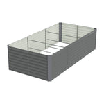 Rectangular Raised Garden Bed – Durable Steel Planter With Safe Edges, 240cm W X 120cm D X 60cm H, Spacious Vegetable Growing Area