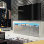 Shine Tv Unit 160cm With Led Lights | Grey