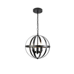 Bath Plus TB+ Black Globe Industrial Vintage Pendant Light