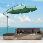 2.7m Cantilever Parasol Banana W/ Crank Handle | Green