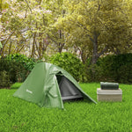Double Layer Camping Tent For 1-2 Man, 2000mm Waterproof | Green