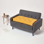 Cotton 2 Seater Booster Cushion | 50cm x 100cm | Mustard