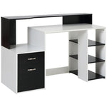 Multi-storage & Workstation Desk Table Storage Shelves Home | Black
