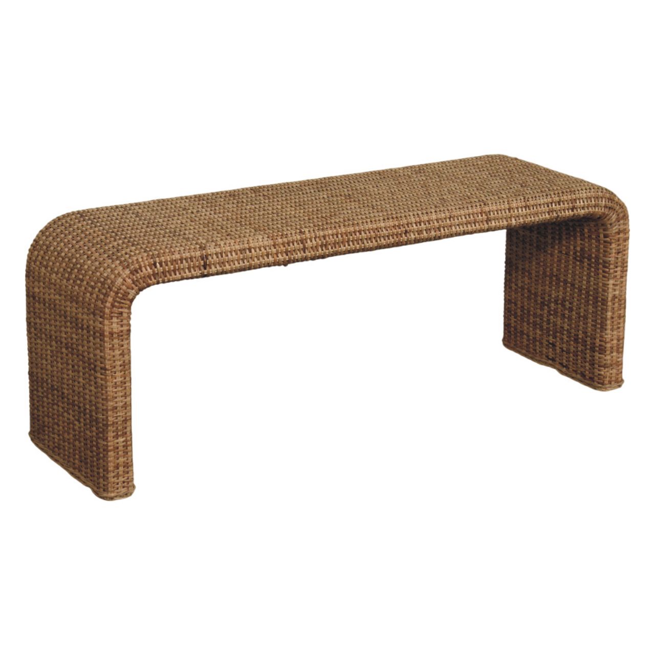 Artisan Furniture Solid Wood Rattan Weave Bench