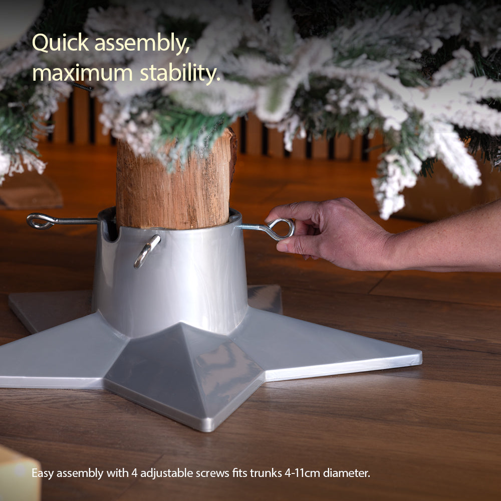 Premium Christmas Tree Stand With 1l Water Reservoir | Silver