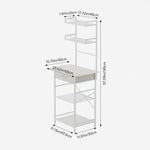 4-tier Open Shelves Dressing Table With Drawer