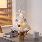 22in Pre-lit Snow-flocked Artificial Mini Artificial Christmas Tree