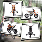 12v Kids Electric Motorbike W/ Twist Grip Throttle, Music | Orange