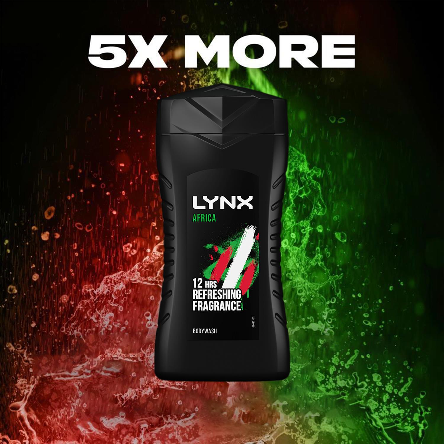 Africa Men's Shower Gel With Squeezed Mandarin & Sandalwood Scent, 6x 50ml