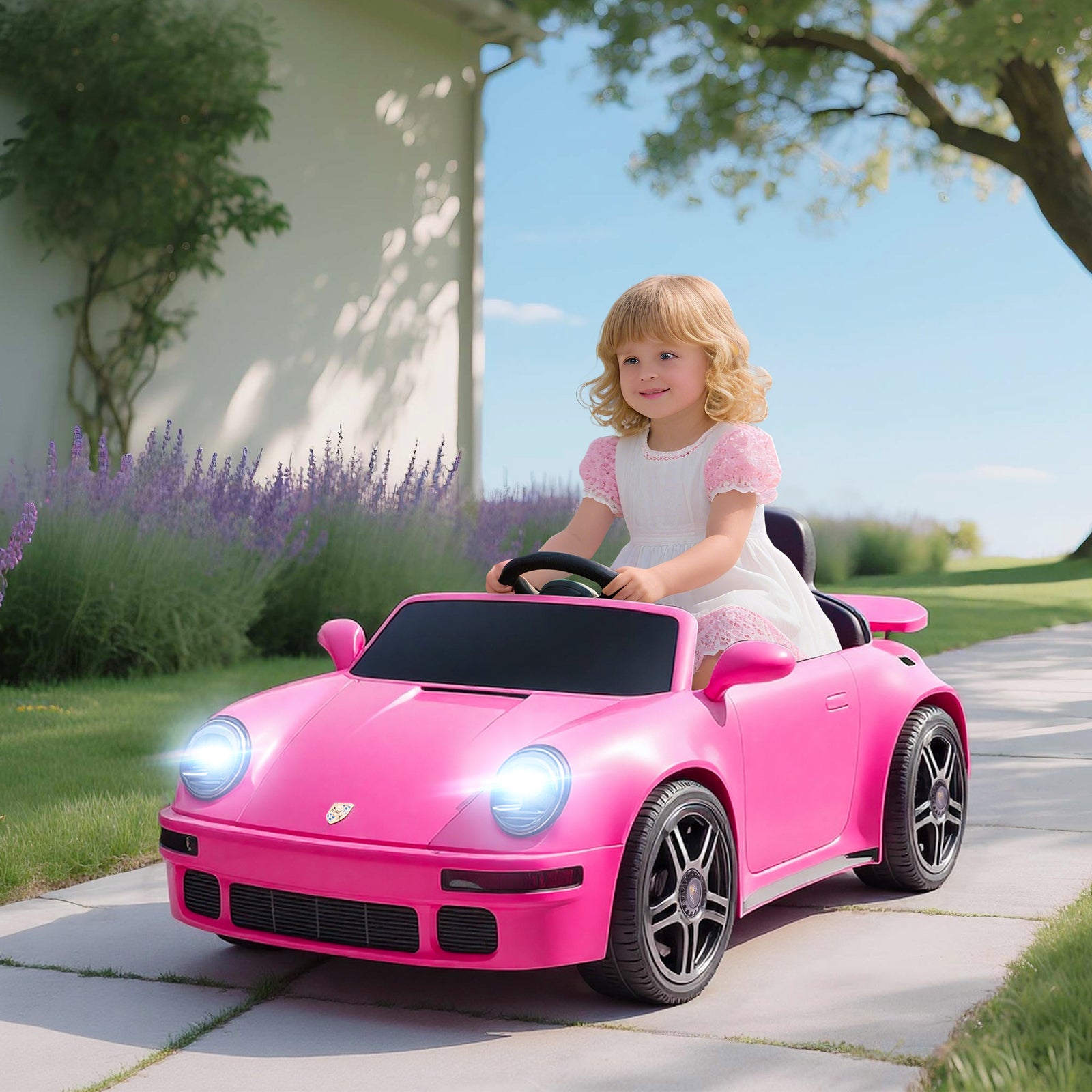 Battery Powered Kids Electric Car With Remote Control | Pink