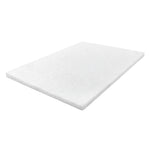 Mattress Topper Memory Foam Bamboo Charcoal Washable Cover | Single | White
