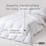 Duck Feather And Down 15 Tog Winter Duvet | Super King | White