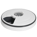 Pet Feeder W/ Digital Timer Six-meal Food Dispenser Trays White