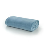 Snuggle Touch Solid Colour Fleece Throw – 140x180cm – Super Soft Plain Blanket | 140cm x 180cm | Light Blue