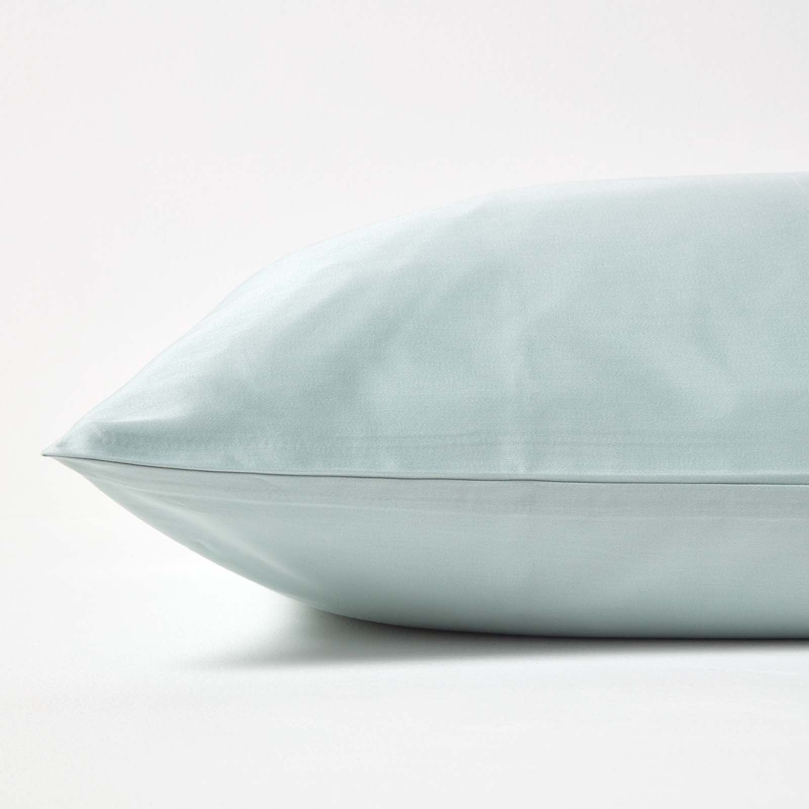 Organic Cotton European Size Pillowcase 400 Tc | 40cm x 40cm | Duck Egg Blue