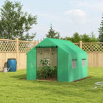 2x3m Polytunnel Greenhouse W/ Door & Windows | Green