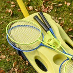 Foldable Badminton Net And Rackets Set | Yellow