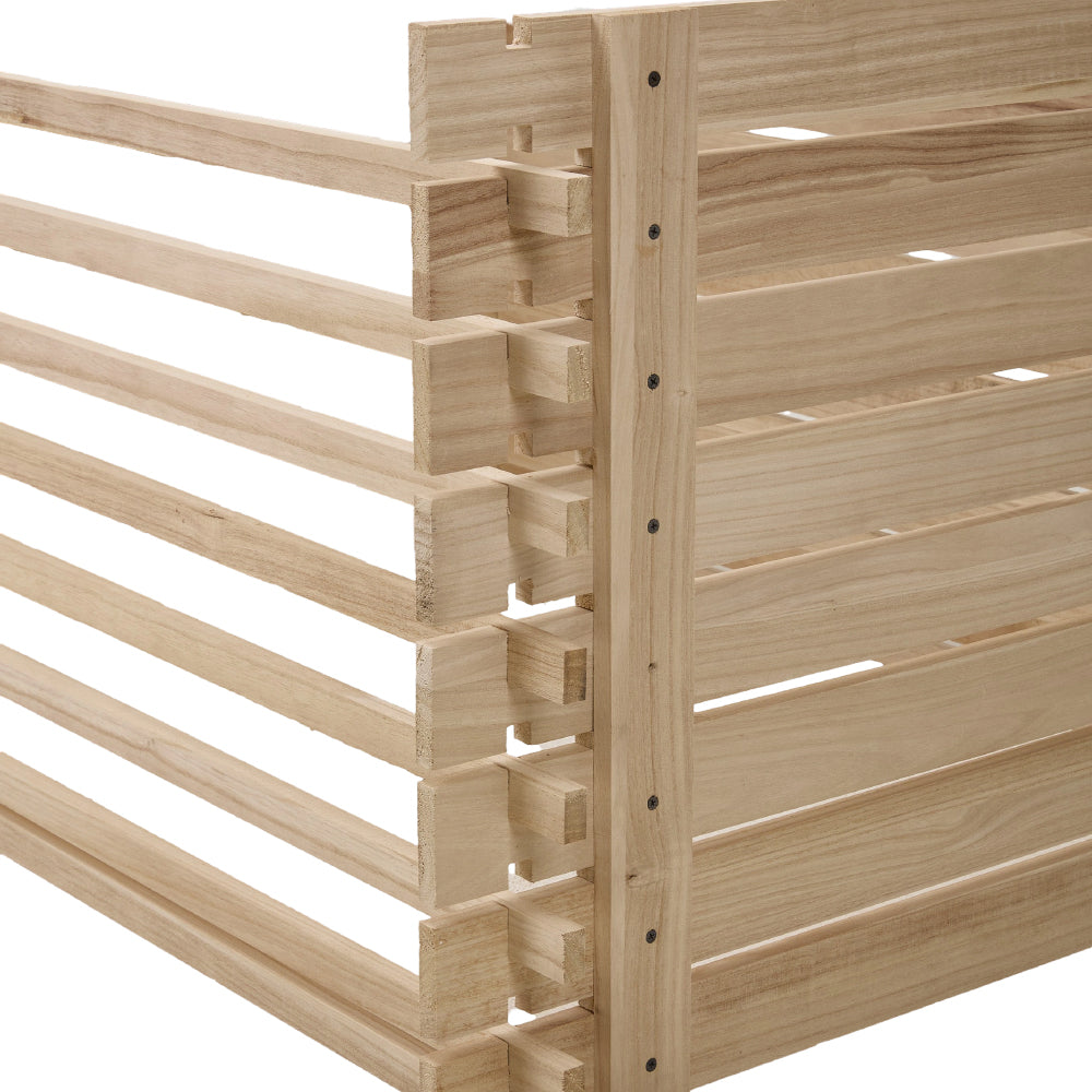 Wooden Garden Compost Bin, Eco-friendly Paulownia Wood, Ventilated Design, Tool-free Assembly | Large