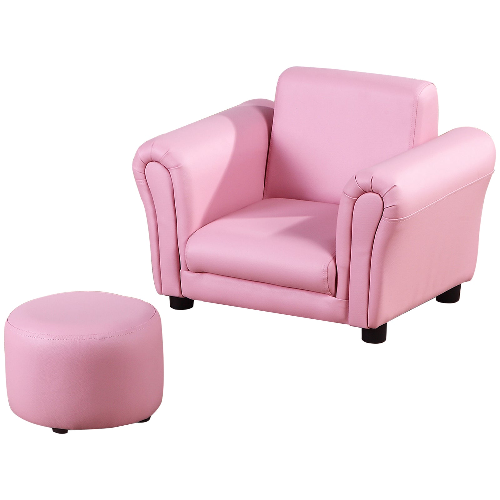 Kids Sofa Chair Set Armchair Seating Seat Bedroom Playroom Stool | Pink
