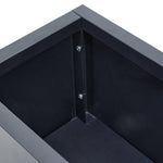 Zinc Galvanized Steel Planter Box With Drainage Hole –rectangle Raised Planter Box Outdoor Balcony Garden Trough Pot | Small | Anthracite Grey
