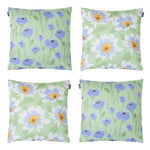 Floral Indoor Outdoor Cushion Set Of 4 Water Resistant Cushions