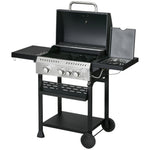 Gas Burner Bbq Grill With Wheels | Medium | Black