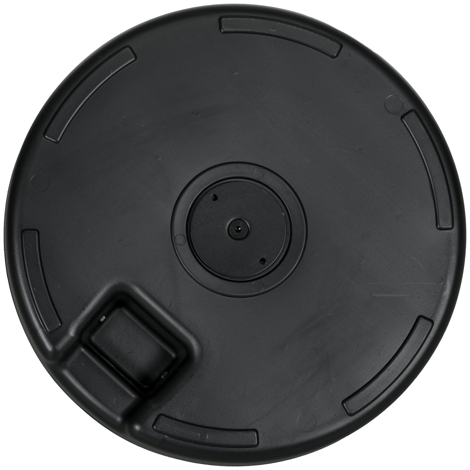 Round Parasol Base W/ Rattan Effect, Black