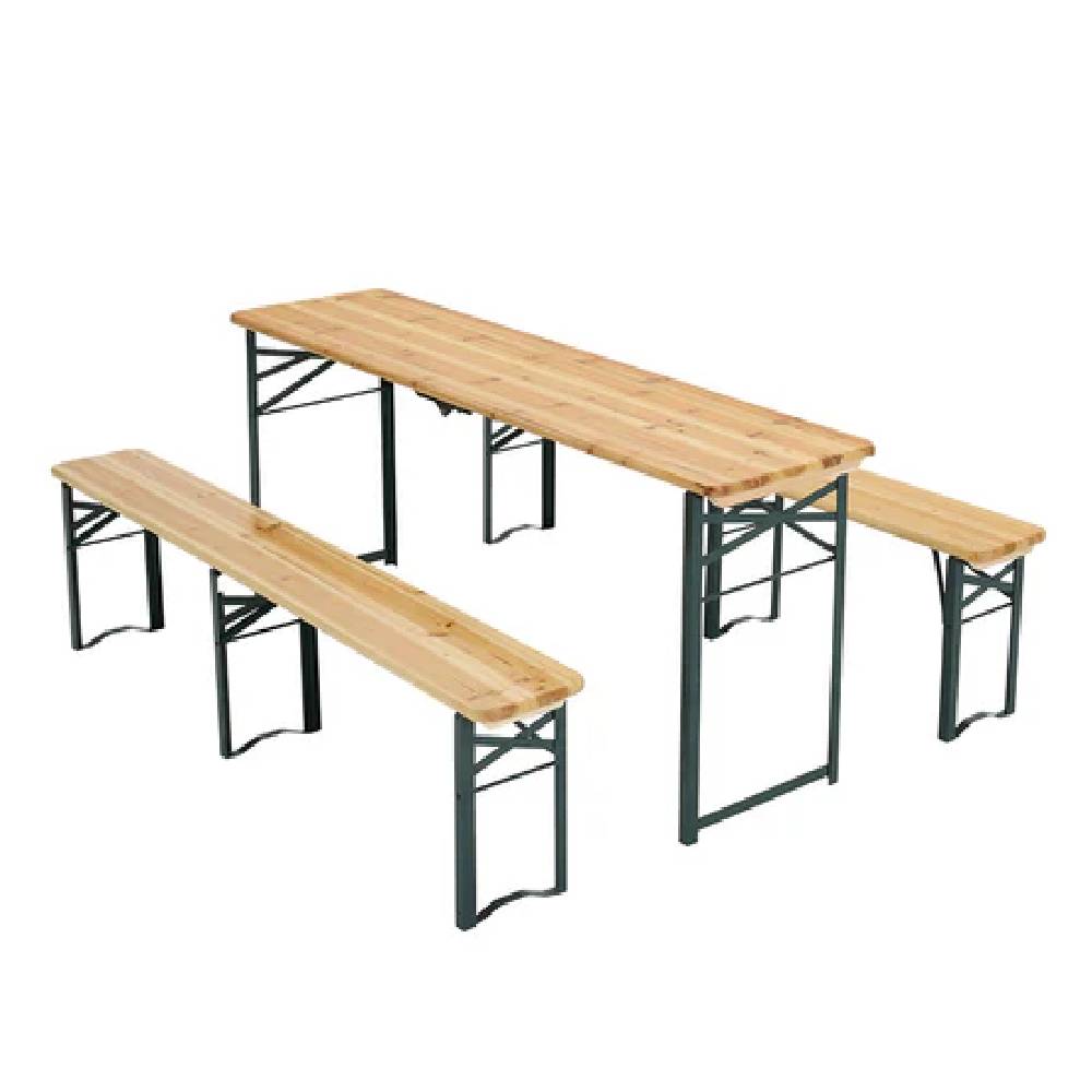 3-piece Picnic Table Sets Wooden Foldable Table Benches Set