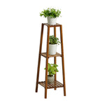 Vintage 3-tier Solid Wood Plant Stand Indoor Plant Display Shelf Rustic Wooden Flower Holder