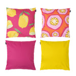 Fruity Prints Indoor Set Of 4 Outdoor Cushions - Collection Two